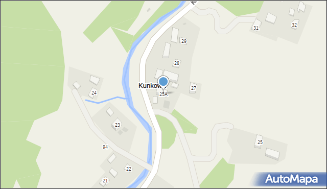 Kunkowa, Kunkowa, 25A, mapa Kunkowa