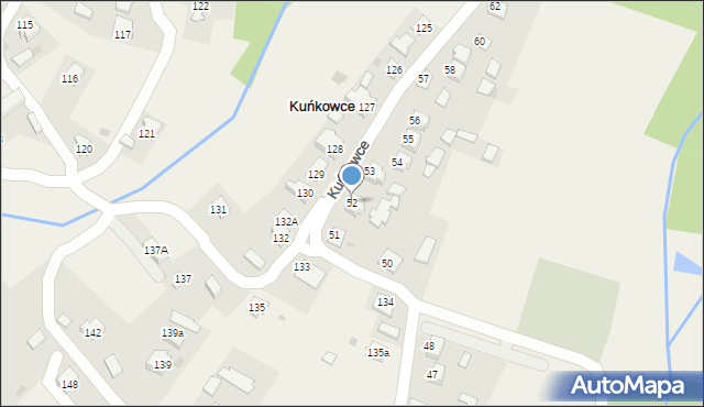 Kuńkowce, Kuńkowce, 52, mapa Kuńkowce