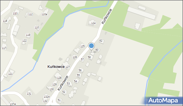 Kuńkowce, Kuńkowce, 59, mapa Kuńkowce