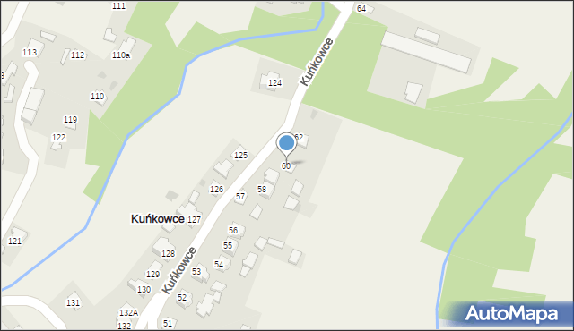 Kuńkowce, Kuńkowce, 60, mapa Kuńkowce