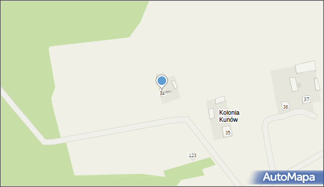 Kunów, Kunów, 34, mapa Kunów