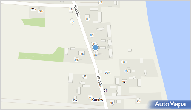 Kunów, Kunów, 87, mapa Kunów