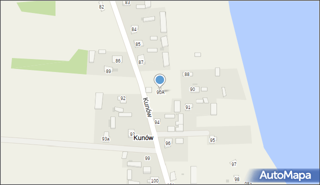 Kunów, Kunów, 90A, mapa Kunów