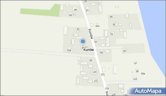 Kunów, Kunów, 93, mapa Kunów