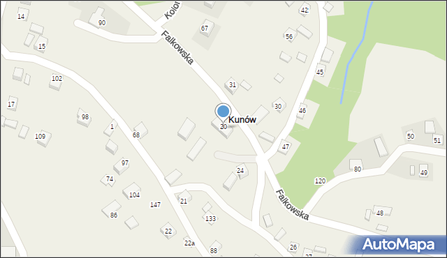 Kunów, Kunów, 20a, mapa Kunów