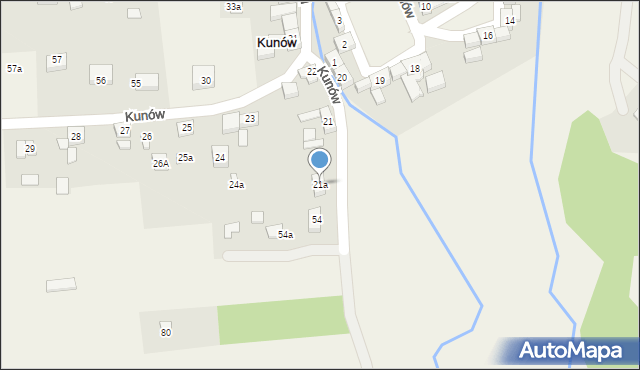 Kunów, Kunów, 21a, mapa Kunów