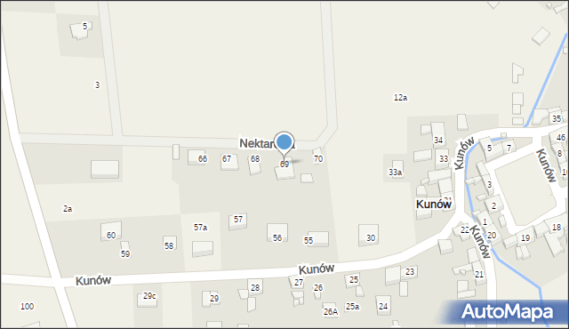 Kunów, Kunów, 69, mapa Kunów