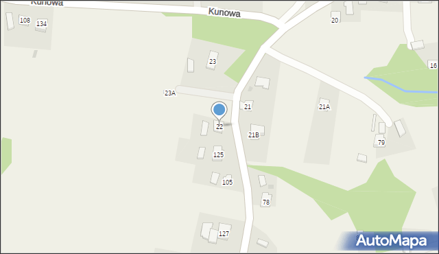 Kunowa, Kunowa, 22, mapa Kunowa