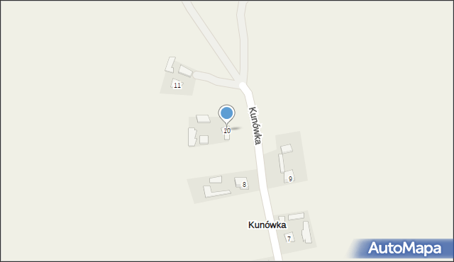 Kunówka, Kunówka, 10, mapa Kunówka