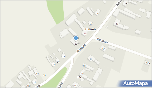 Kunowo, Kunowo, 12, mapa Kunowo