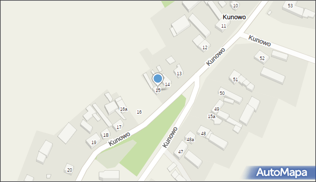 Kunowo, Kunowo, 15, mapa Kunowo