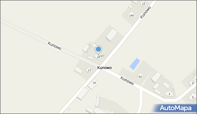 Kunowo, Kunowo, 14, mapa Kunowo