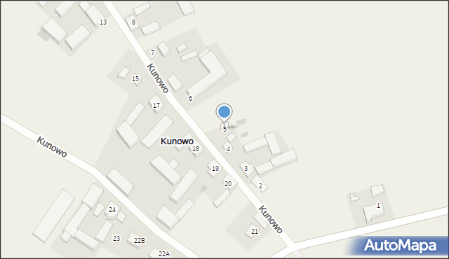 Kunowo, Kunowo, 5, mapa Kunowo