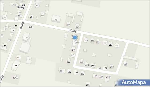 Kuny, Kuny, 147, mapa Kuny
