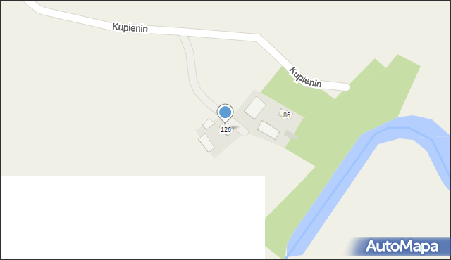 Kupienin, Kupienin, 126, mapa Kupienin