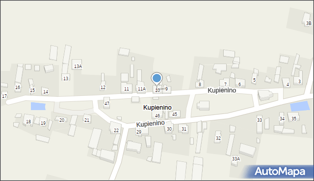 Kupienino, Kupienino, 10, mapa Kupienino