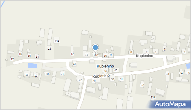 Kupienino, Kupienino, 11A, mapa Kupienino