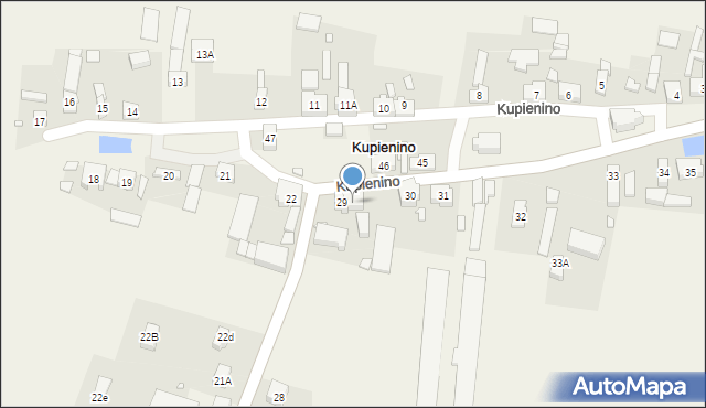 Kupienino, Kupienino, 29A, mapa Kupienino