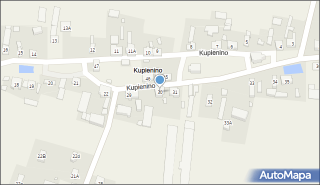 Kupienino, Kupienino, 30, mapa Kupienino