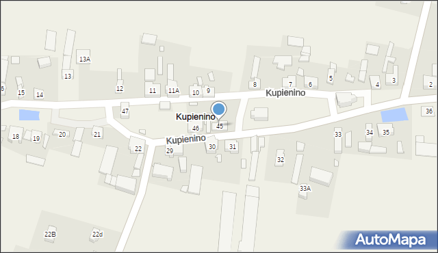 Kupienino, Kupienino, 45, mapa Kupienino