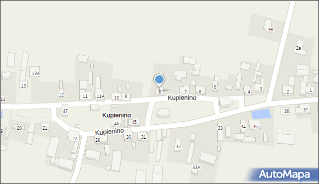 Kupienino, Kupienino, 8, mapa Kupienino