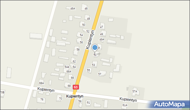 Kupientyn, Kupientyn, 51, mapa Kupientyn