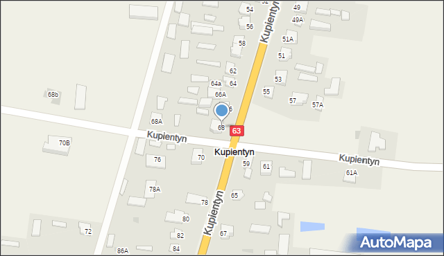 Kupientyn, Kupientyn, 68, mapa Kupientyn