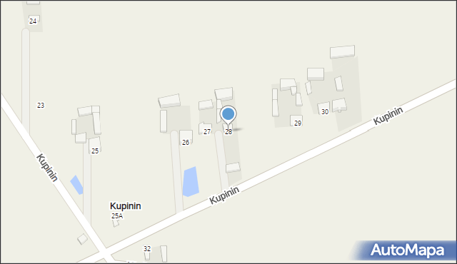 Kupinin, Kupinin, 28, mapa Kupinin