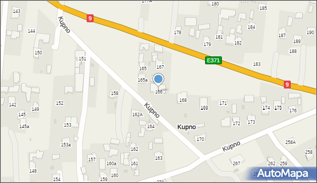 Kupno, Kupno, 166, mapa Kupno