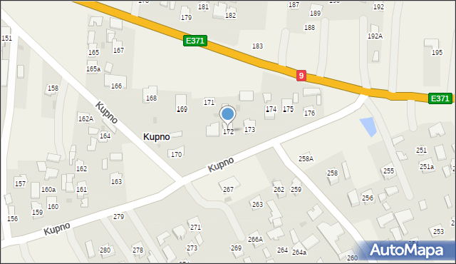 Kupno, Kupno, 172, mapa Kupno