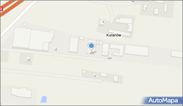 Kuranów, Kuranów, 12b, mapa Kuranów