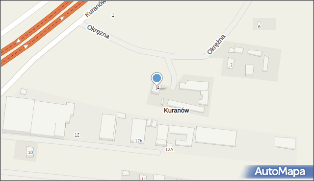 Kuranów, Kuranów, 8, mapa Kuranów