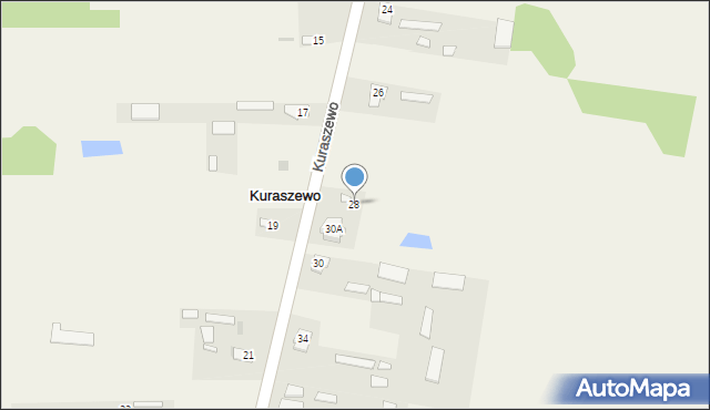 Kuraszewo, Kuraszewo, 28, mapa Kuraszewo