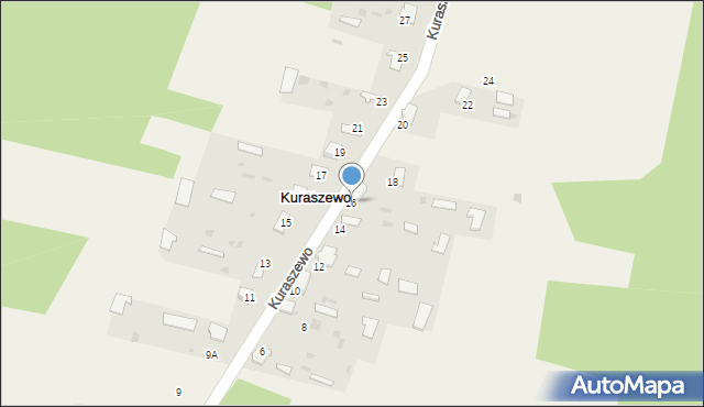 Kuraszewo, Kuraszewo, 16, mapa Kuraszewo