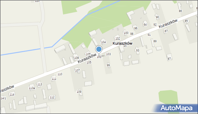 Kuraszków, Kuraszków, 101, mapa Kuraszków