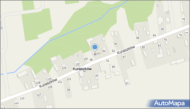 Kuraszków, Kuraszków, 96, mapa Kuraszków