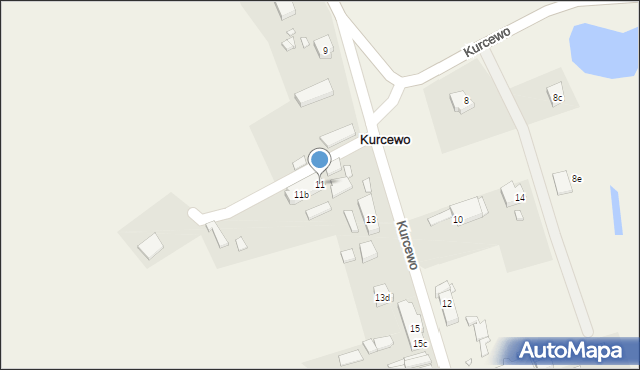 Kurcewo, Kurcewo, 11, mapa Kurcewo