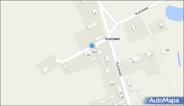 Kurcewo, Kurcewo, 11a, mapa Kurcewo