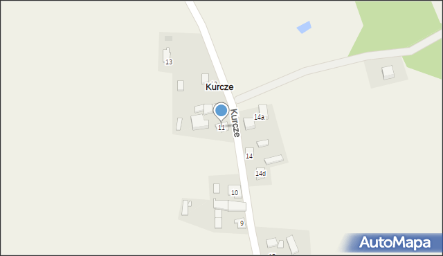 Kurcze, Kurcze, 11, mapa Kurcze