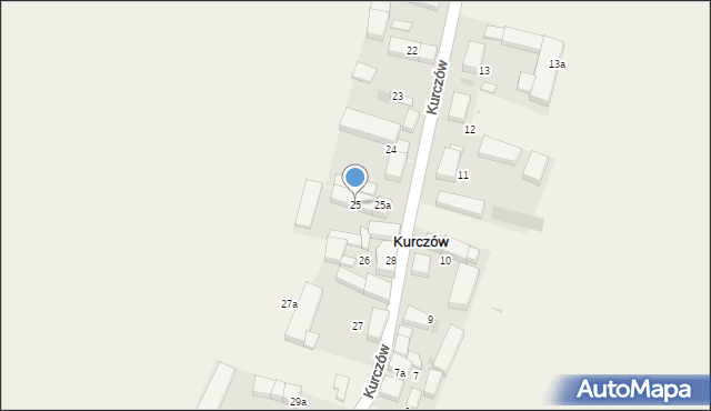 Kurczów, Kurczów, 25, mapa Kurczów