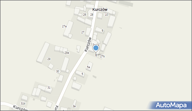 Kurczów, Kurczów, 6, mapa Kurczów