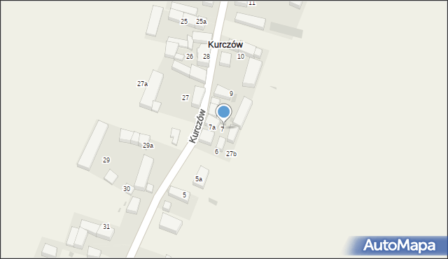 Kurczów, Kurczów, 7, mapa Kurczów