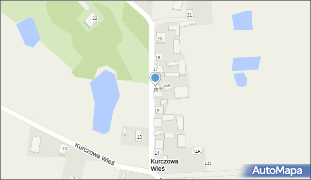 Kurczowa Wieś, Kurczowa Wieś, 16, mapa Kurczowa Wieś