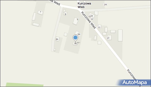 Kurczowa Wieś, Kurczowa Wieś, 9b, mapa Kurczowa Wieś