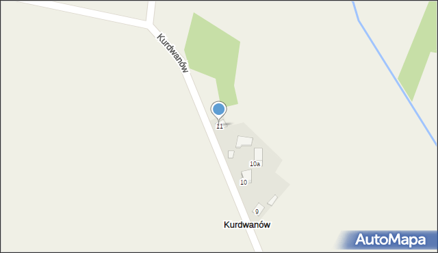 Kurdwanów, Kurdwanów, 11, mapa Kurdwanów