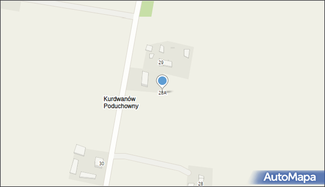 Kurdwanów, Kurdwanów, 28A, mapa Kurdwanów