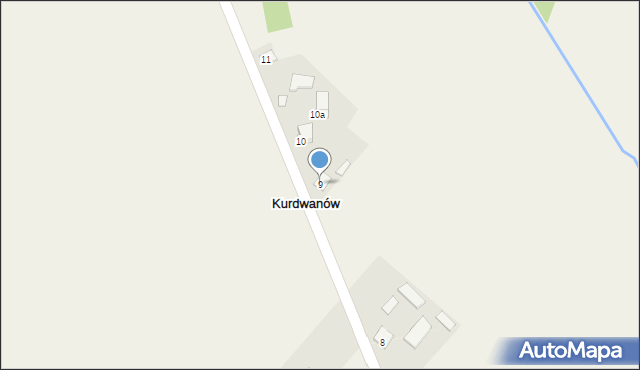 Kurdwanów, Kurdwanów, 9, mapa Kurdwanów