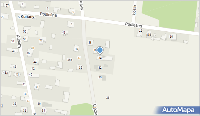 Kuriany, Kuriany, 23B, mapa Kuriany
