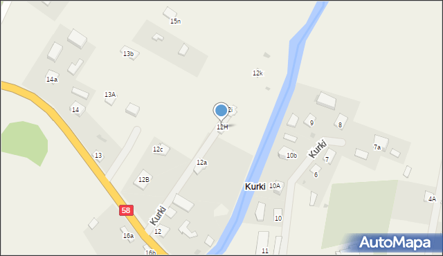 Kurki, Kurki, 12H, mapa Kurki