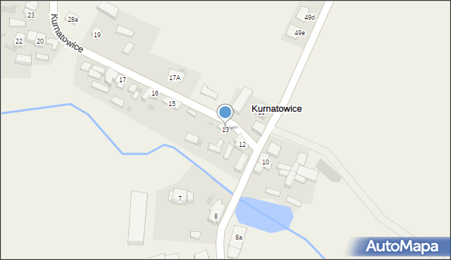 Kurnatowice, Kurnatowice, 13, mapa Kurnatowice